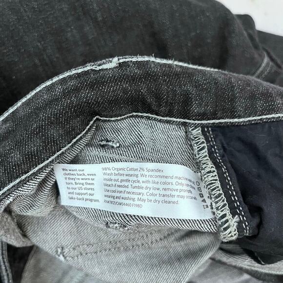 Eileen Fisher Dark Wash Denim Straight Leg Jeans Blue High Waist Organic Cotton - Picture 7 of 7